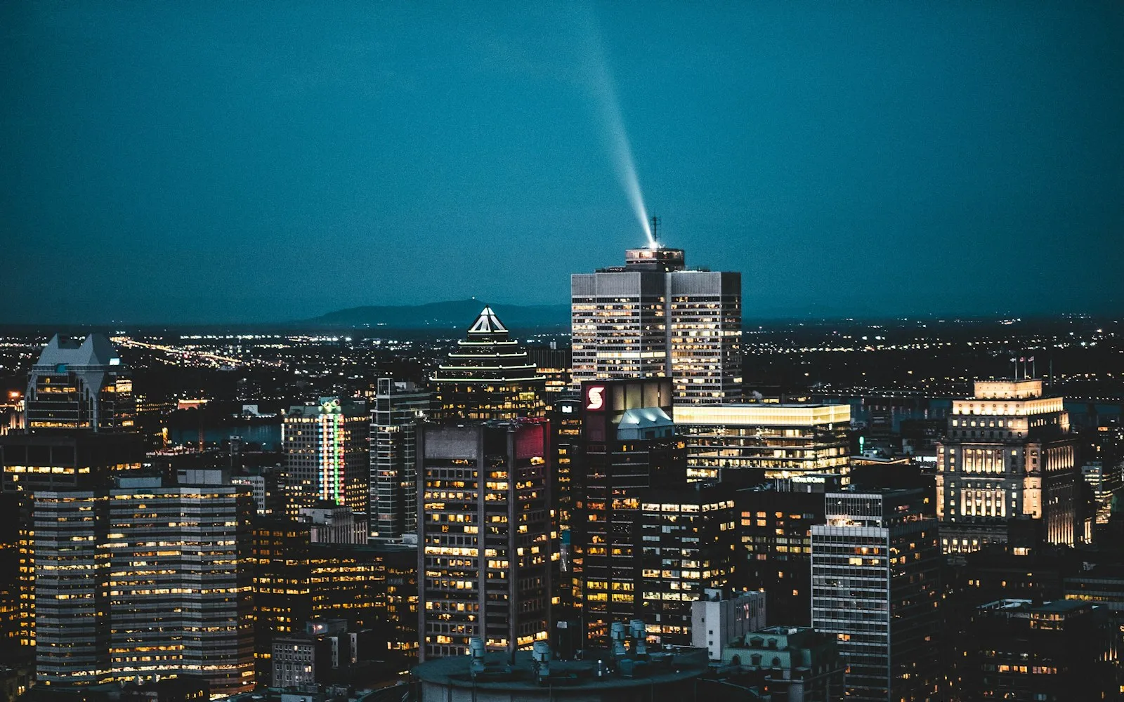 Downtown Montreal at night